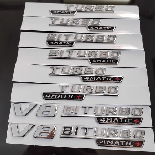 适用奔驰原车賓士Benz侧标V8 biturbo 4matic+车标63四驱车贴AMG