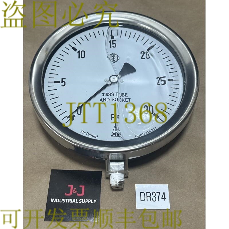原装供应- McDaniel Controls Inc 316SS 管和填充压力表 30PSI
