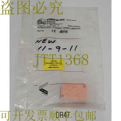 原装供应袋 IFM IN5230 感应传感器 IN-3002-BPKG/AS-610-T + ！