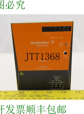 原装供应Weidmuller PRO ECO 电源 480W24V 20A DIN 走廊安装