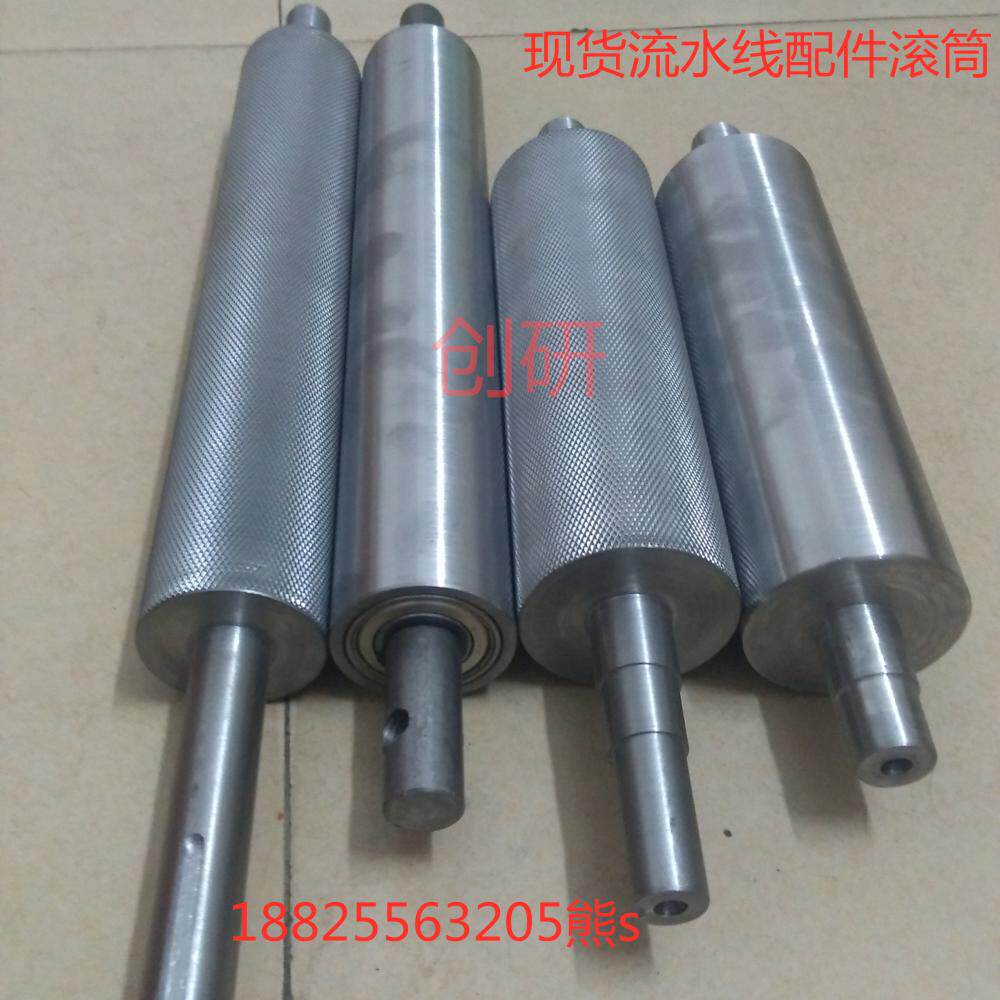 传送带滚筒主动从动镀锌不锈钢滚轮动力无动力轴承输送带流水线辊