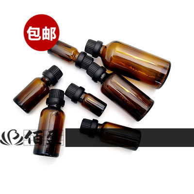茶色精油瓶大头盖包邮