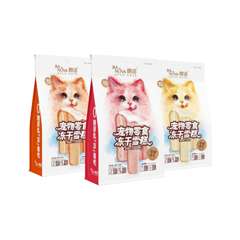 朗诺冻干雪糕鸡肉配方牛肉蔓越莓三文鱼蛋黄猫零食