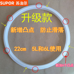 苏泊尔电压力锅密封圈22cm SUPOR 电高压锅配件硅胶圈橡皮圈5L6升