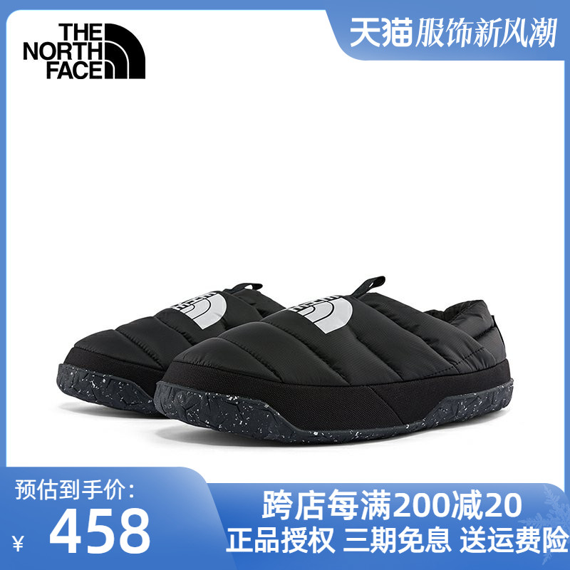 北面保暖鞋男秋冬TheNorthFace一脚蹬鹅绒户外休闲鞋抓地防滑棉鞋