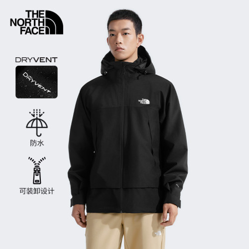 北面冲锋衣男新款防风防水