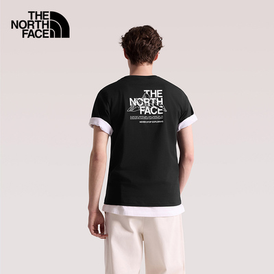 北面短袖T恤男女情侣26春夏新款印花舒适透气户外休闲棉短袖|8GVF