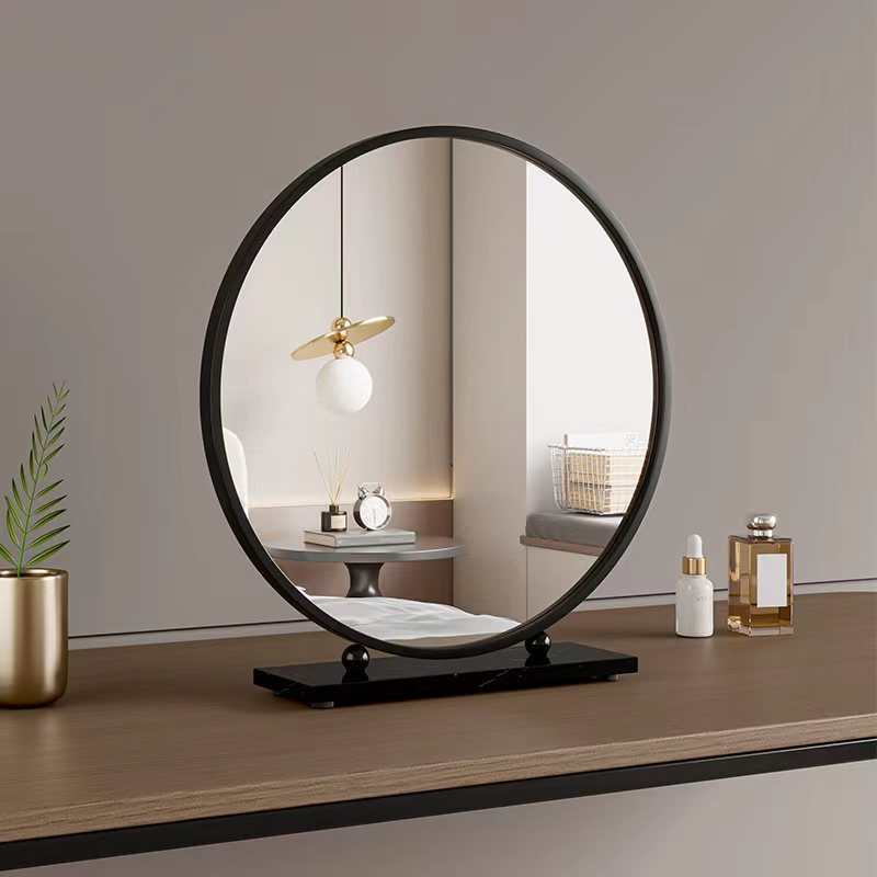 圆形桌面梳妆镜卧室学生宿舍