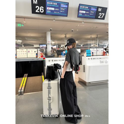 廓形空气感宽松工装可束脚休闲裤