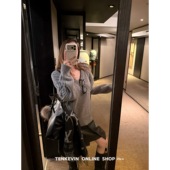 十一石 毛衣 女小个子宽松显瘦长袖 柏林冬日 复古V领套头针织衫