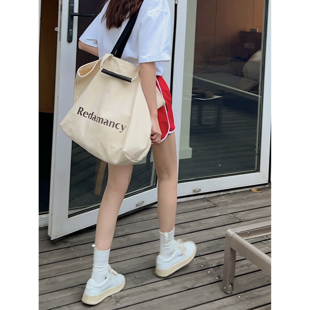 十一石休闲百搭通勤帆布包女大容量单肩包手提拖特包学生拎书袋