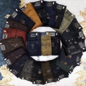 直筒刺绣贴袋休闲裤 秋冬新款 纯棉保暖 商务韩版 修身 灯苡棉长裤 男式