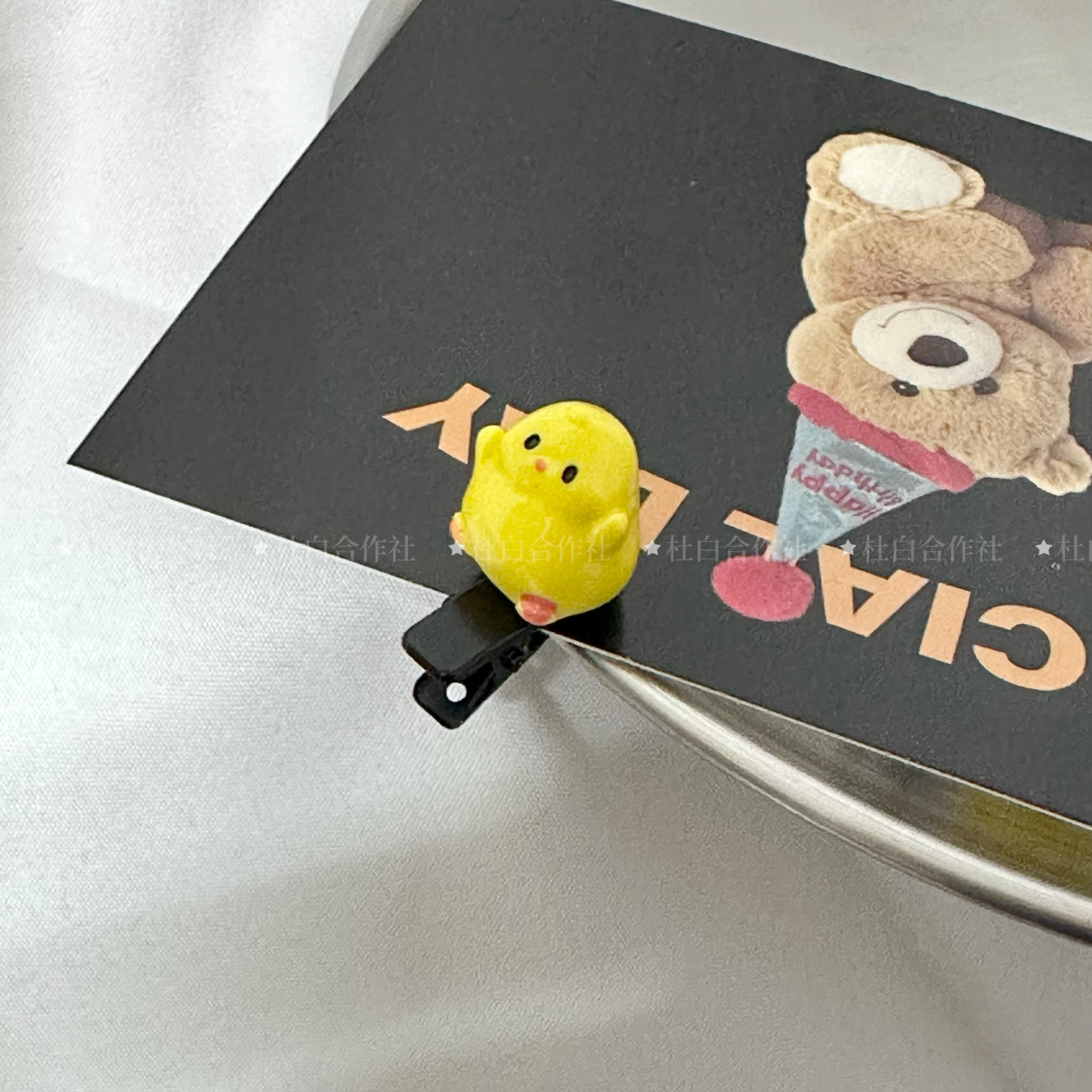 搞怪小黄鸡发夹～元气少女可爱甜美碎发边夹儿童迷你刘海夹ins风