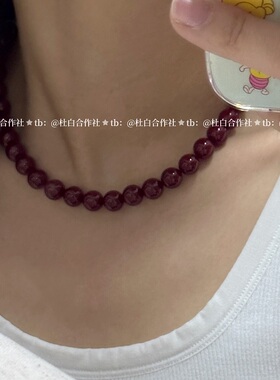 新中式红色串珠项链气质显白