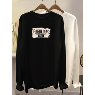 女秋冬新款 长袖 洋气宽松设计感胖mm德绒保暖外套 圆领打底衫 中长款