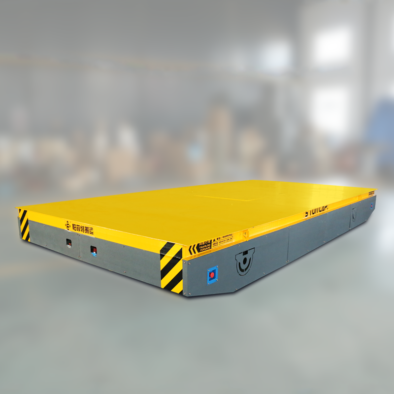 rgv小车轨道1吨电动平板车液压转运车3吨低压供电过跨车电动平车