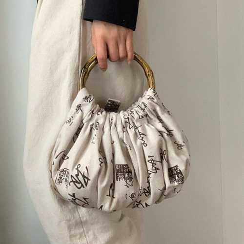 新中式布包竹节立体古风旗袍