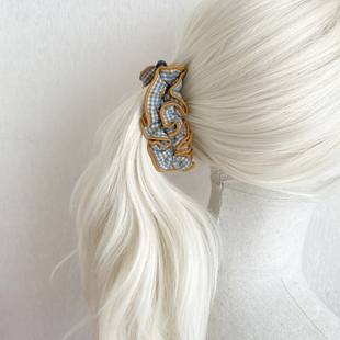 精致少女细格多层发束气质时尚氛围感香蕉夹后脑勺扎发扭夹头饰品