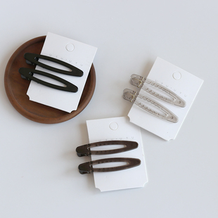 韩系基础百搭透明色咖色鸭嘴夹化妆造型洗漱发夹时尚发卡子