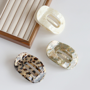 饱满后脑勺燕尾夹高甜气质盘发梳品质醋酸盘发夹懒人一把抓横夹