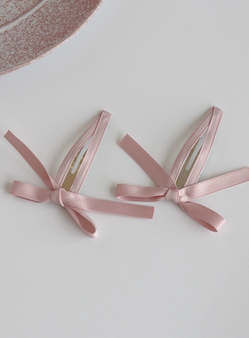甜美可爱造型蝴蝶结发夹修饰脸型侧面边夹两边前额夹一字掰碎发夹