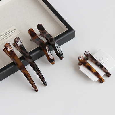 鸭嘴夹亚克力日韩碎豹纹发饰