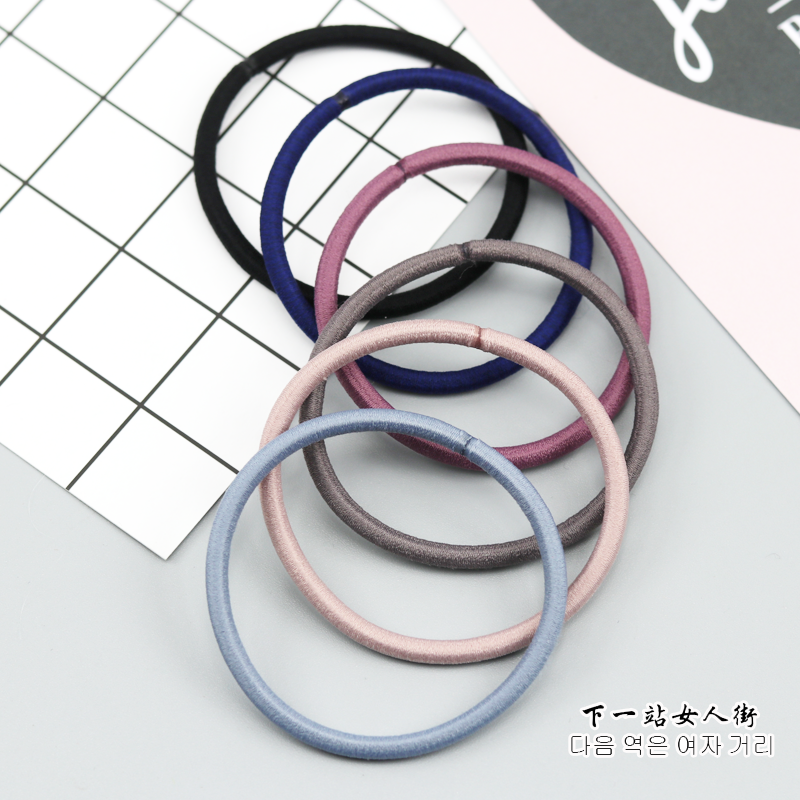 基础素色无缝对接高弹力耐用发圈