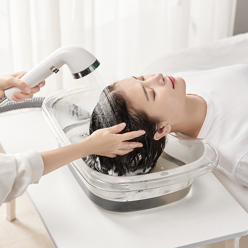 透明洗头盆家用平躺式老人孕妇产妇月子床上洗发病人卧床护理洗头