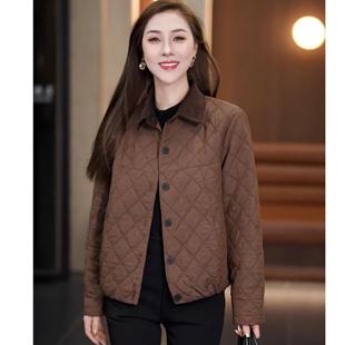 中老年女装棉袄小个子妈妈棉服轻薄短款秋冬装外套时尚大码小棉衣