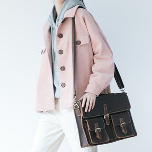 外套女201 上衣长袖 suin优品2026春新文艺复古元 素粉色灯芯绒短款