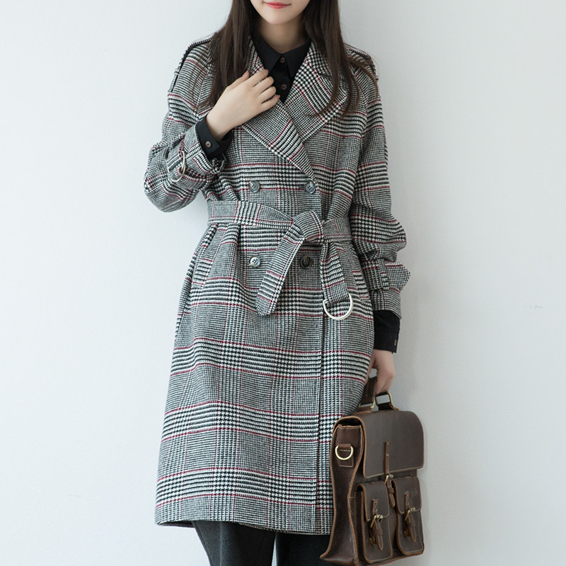 帅气风衣款大衣 气质显瘦 袖袢可调节