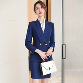 气质女神范 套裙秋冬前台工作装 诗璐雅空姐制服职业套装 女高端西装