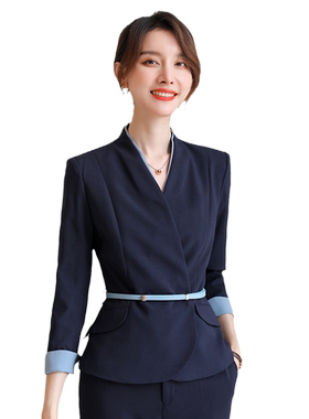 诗璐雅春秋薄款通勤小西装外套女