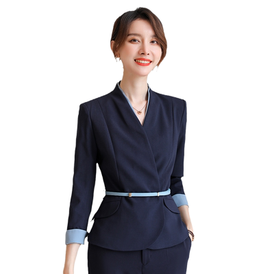 诗璐雅春秋薄款通勤小西装外套女