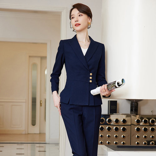 诗璐雅女士西服套装气质收腰显瘦