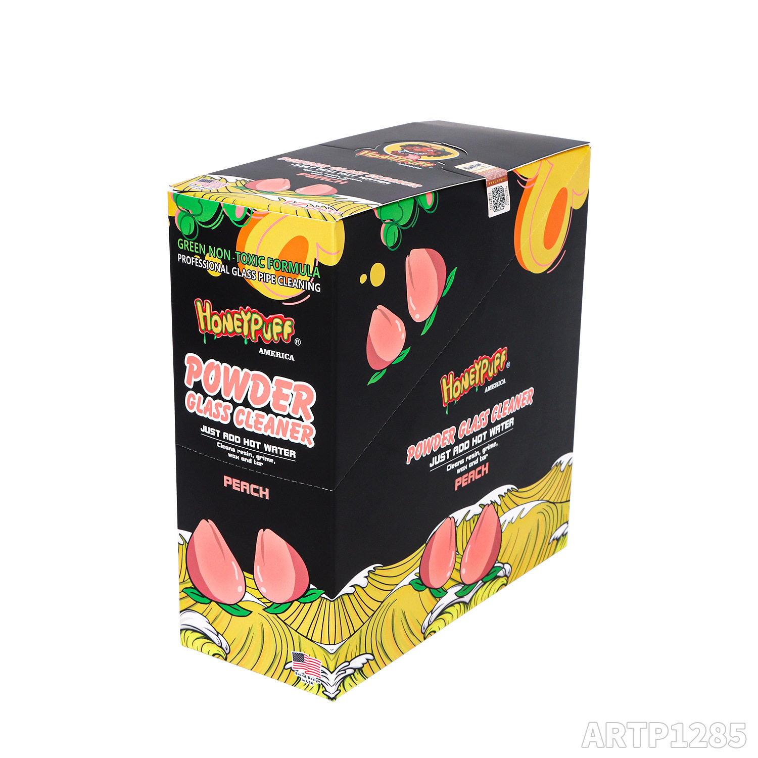 跨境爆款HONEYPUFF水果味玻璃水烟壶清洁剂白色便携高效清洁水烟