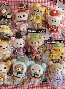 收藏版轻松熊薄荷绿棒棒糖tower records摇滚熊哥熊妹小黄鸡公仔