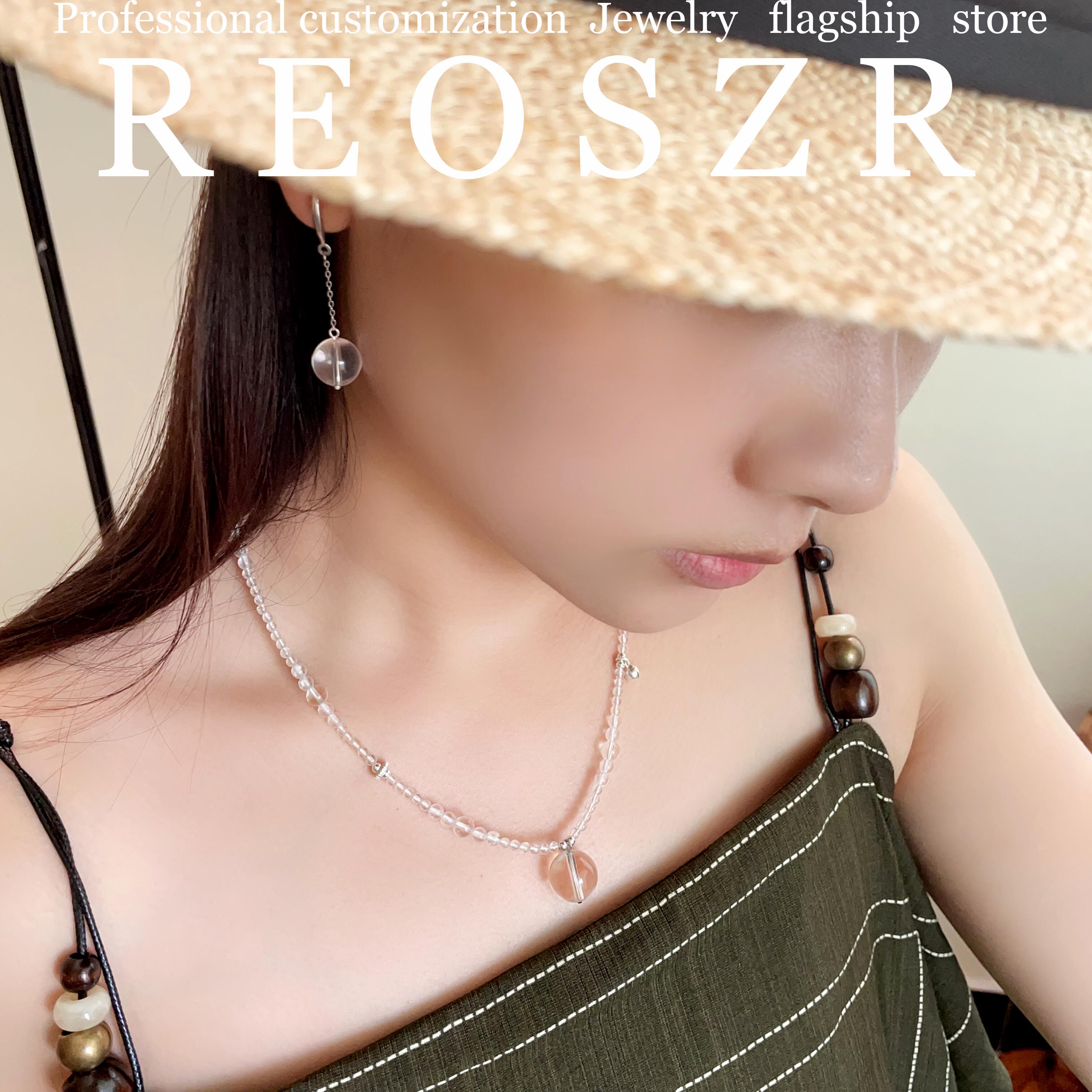 洛恣原创铃铛925银白水晶小众高级感项链女轻奢气质百搭锁骨链
