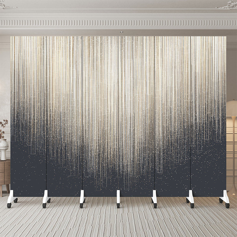 办公室屏风隔断现代简约客厅折叠移动遮挡家用双面折屏定制背景墙