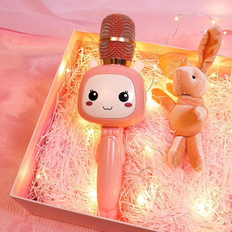 儿童麦克风小话筒音箱一体宝宝卡拉ok唱歌机玩具无线蓝牙女孩礼物