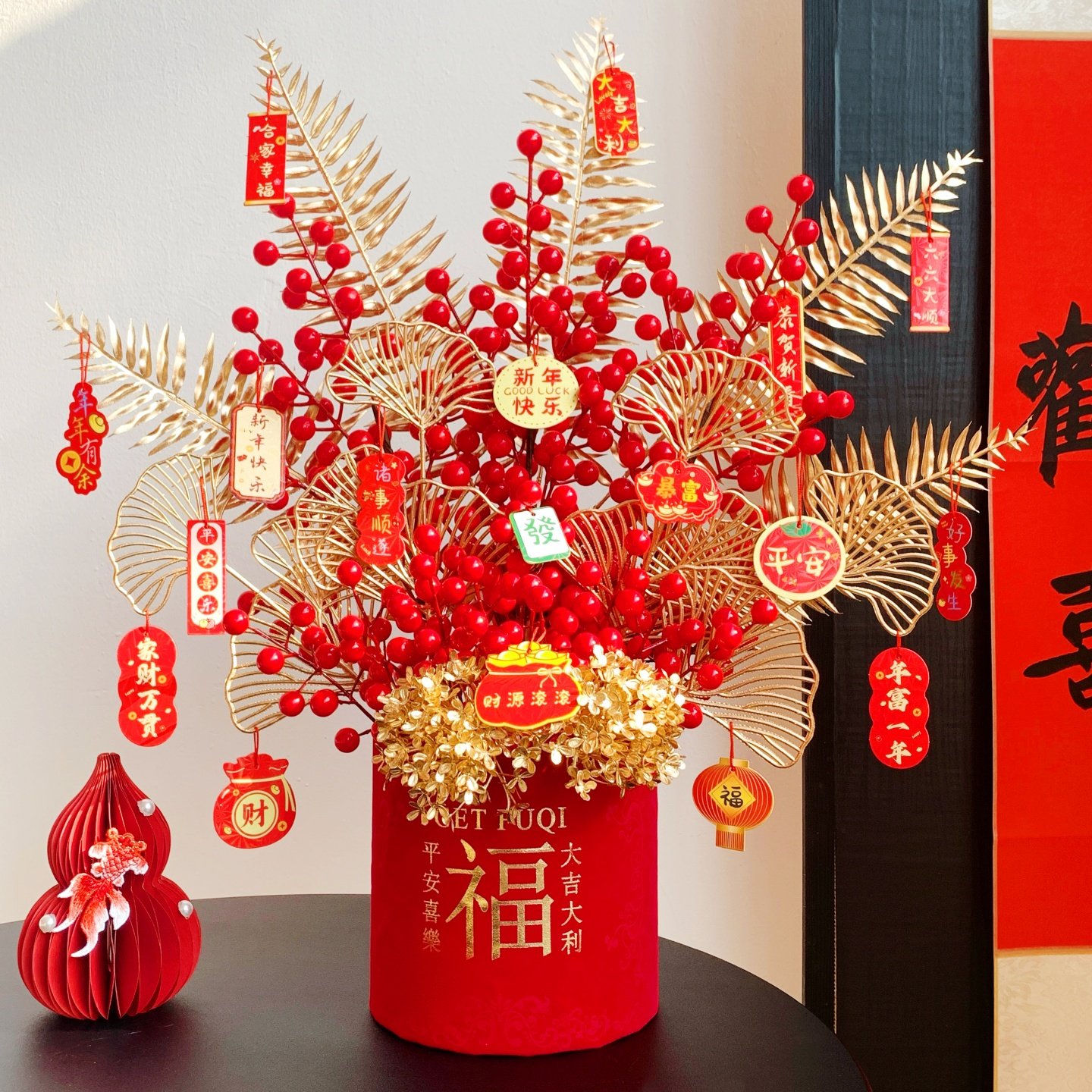 乔迁花束新居发财果春节福桶结婚礼物客厅装饰摆件仿真花插花摆设,鲜花速递/花卉仿真/绿植园艺,仿真花,淘宝优惠券,粉丝福利购,淘宝优惠卷