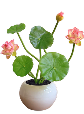 荷花仿真花摆设家居装饰花
