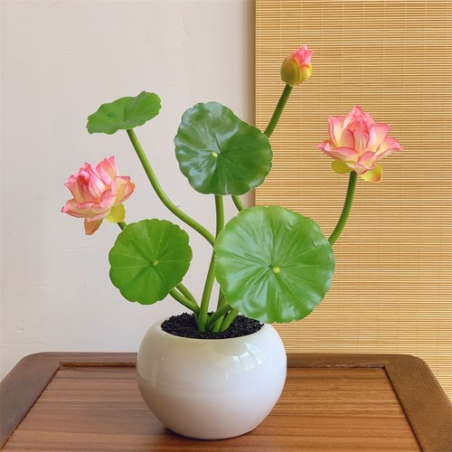 荷花仿真花摆设家居装饰花