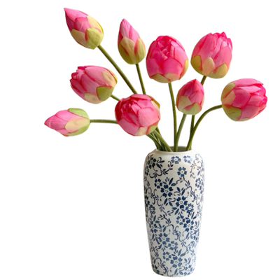 荷花仿真花莲蓬荷叶莲花客厅摆设假花水池装饰造景拍照道具摆件