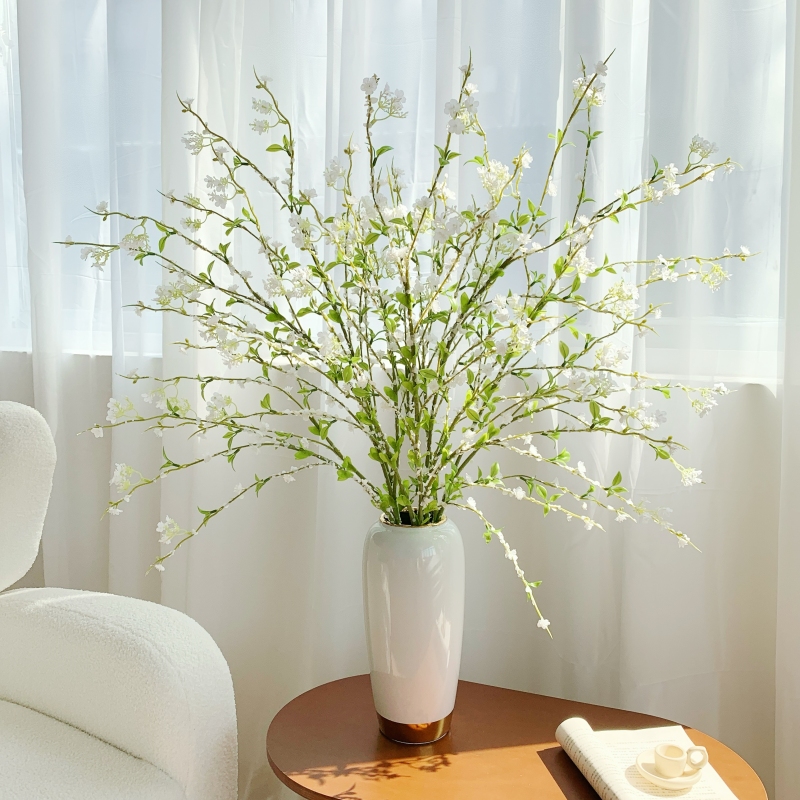 高端轻奢仿生花绿植雪柳摆设