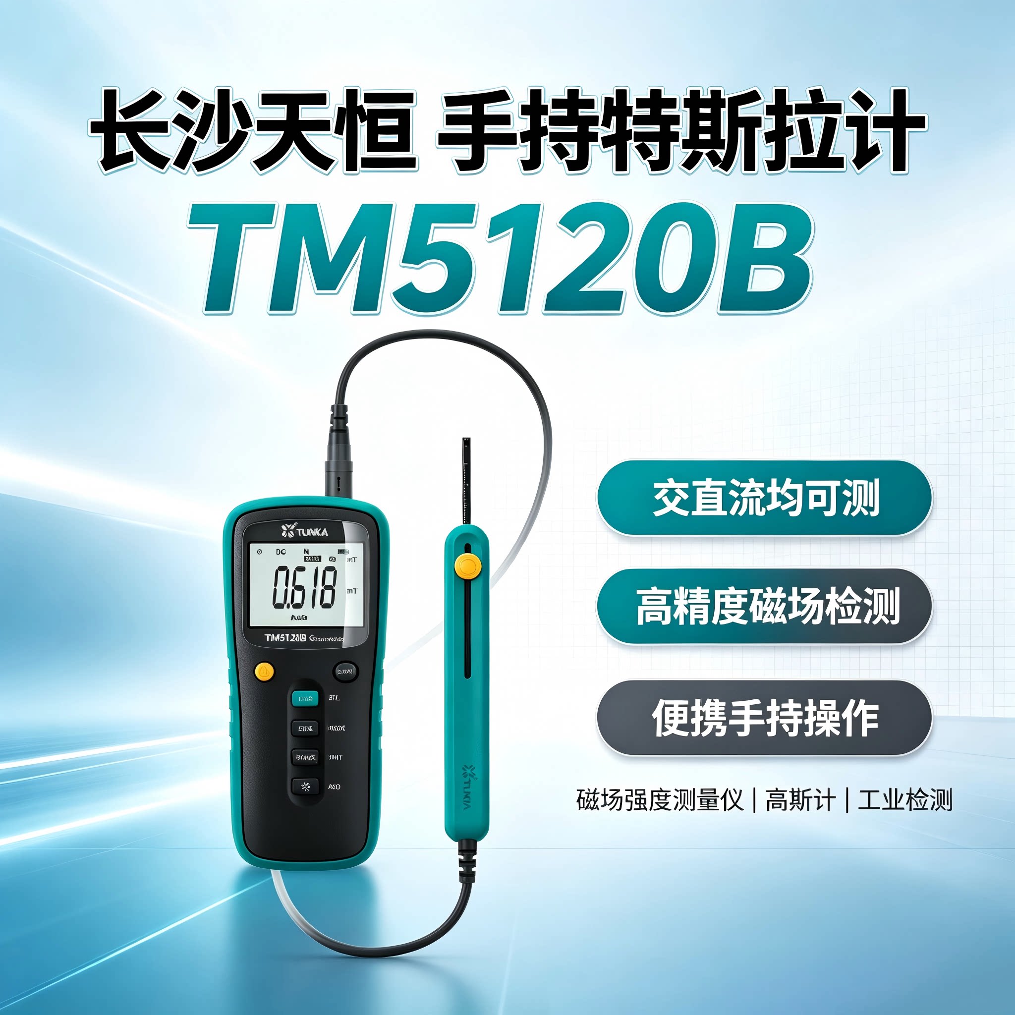 TM5120B高斯计交直流磁场测试仪磁力检测仪测磁仪手持式磁通量计