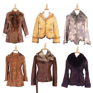 PA古着麂皮羊羔绒千禧孤品仿皮毛一体加厚保暖嬉皮士废土复古外套