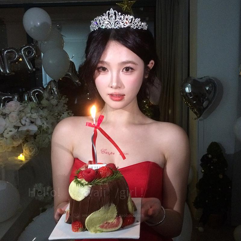 公主风生日皇冠甜美水钻头饰