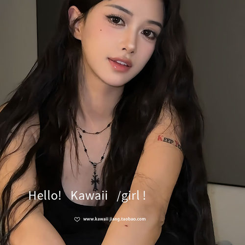 kawaii酱暗黑十字架choker项链
