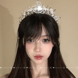 贵气感超闪公主皇冠成人礼派对氛围感王冠发箍高级感新娘婚纱发饰